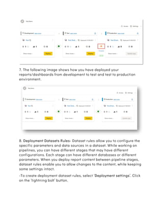 The three stages of Power BI Deployment Pipeline | PDF