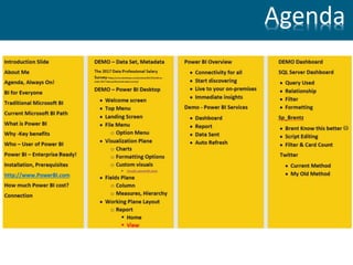 Database Administration, Support, Maintenance
Agenda
 