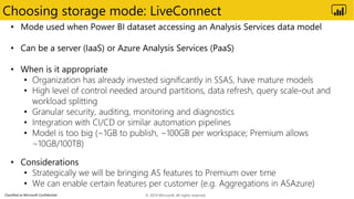 Classified as Microsoft Confidential
Choosing storage mode: LiveConnect
© 2019 Microsoft. All rights reserved.
 