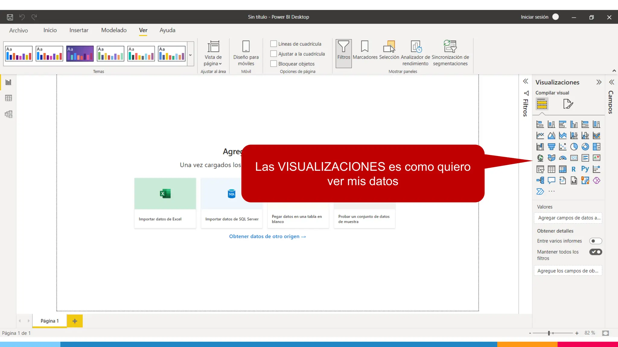 12
Las VISUALIZACIONES es como quiero
ver mis datos
 
