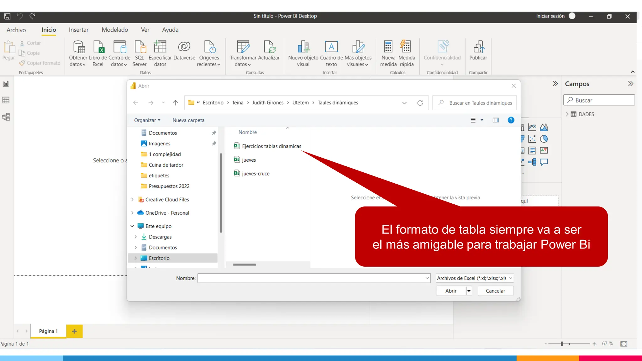 21
El formato de tabla siempre va a ser
el más amigable para trabajar Power Bi
 