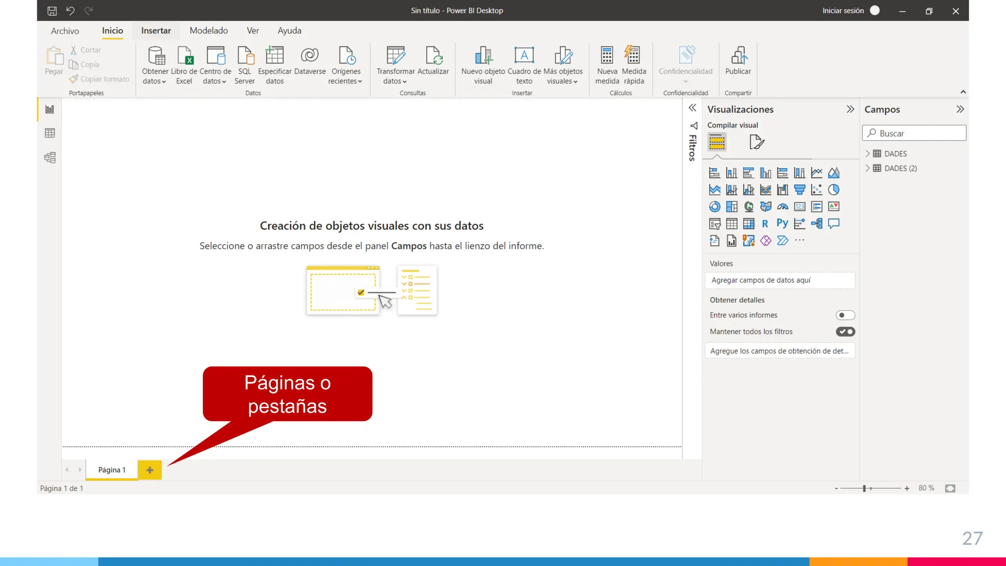 27
Páginas o
pestañas
 
