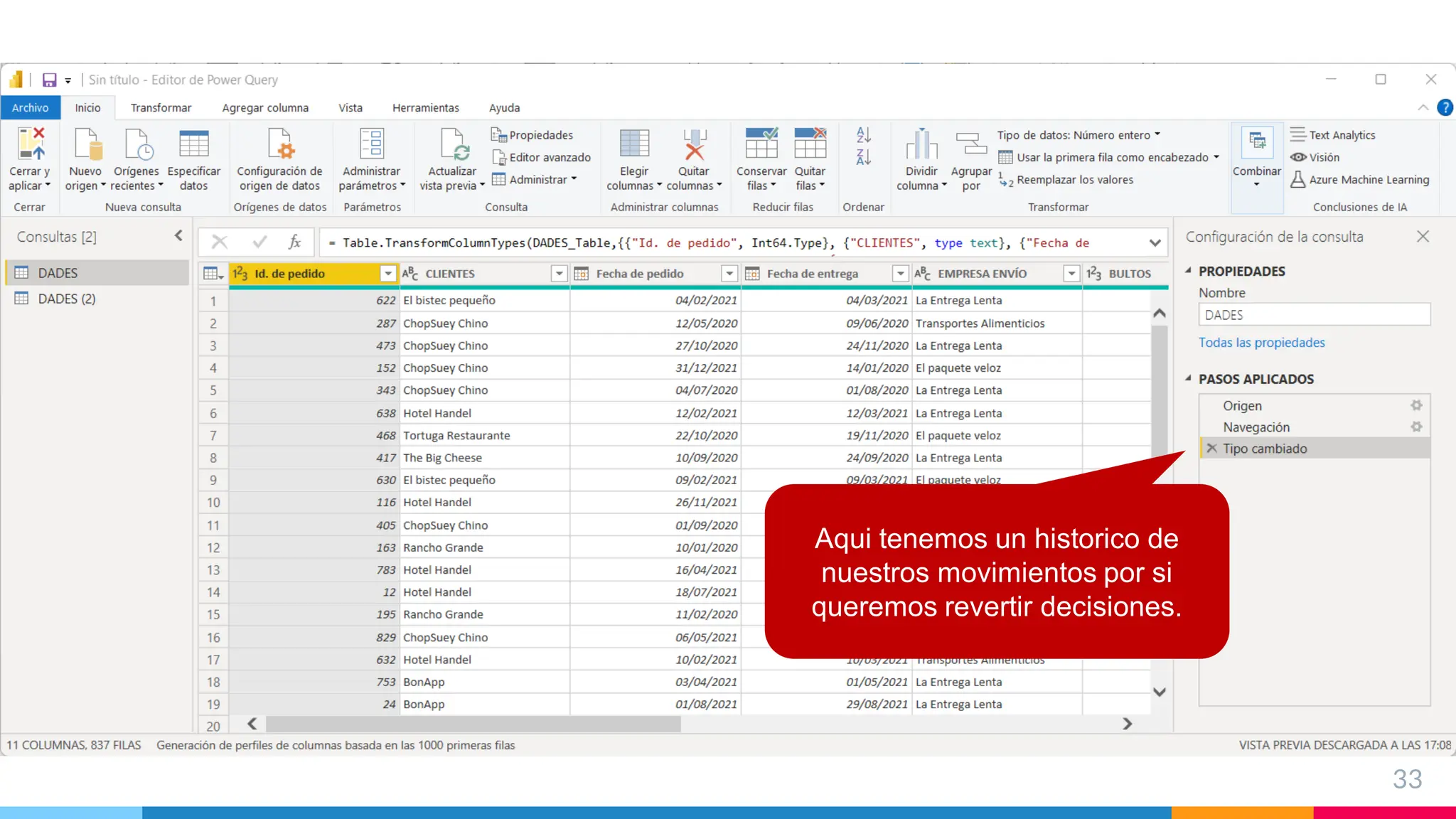 33
Aqui tenemos un historico de
nuestros movimientos por si
queremos revertir decisiones.
 