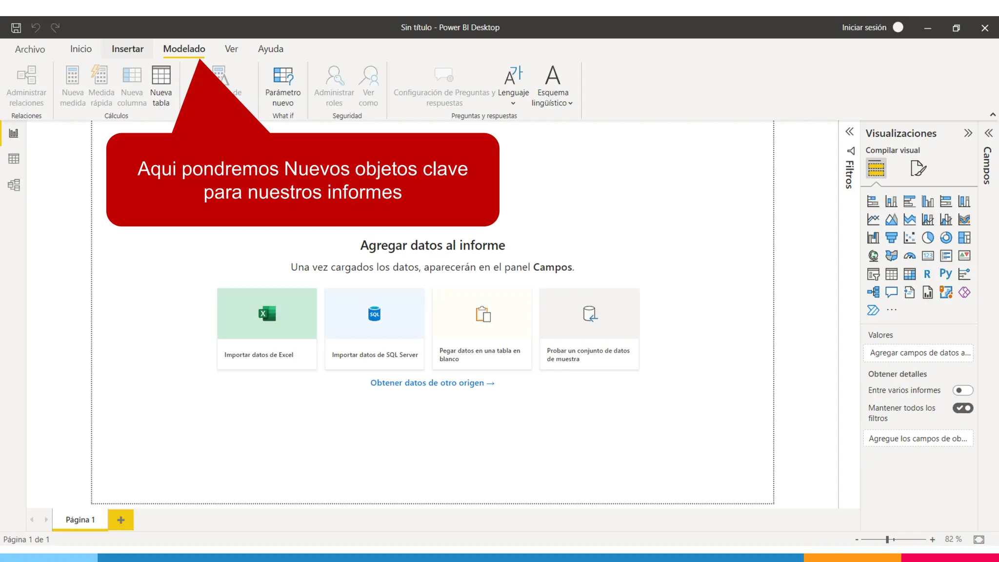 9
Aqui pondremos Nuevos objetos clave
para nuestros informes
 