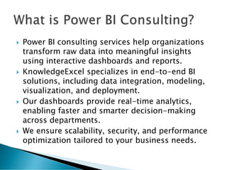 Power BI Consulting Services | KnowledgeExcel | PDF