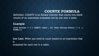 Power BI DAX Formulas and fast easy technical learning | PPTX