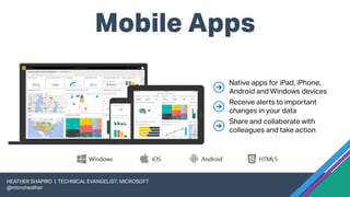 Mobile Apps
HEATHER SHAPIRO | TECHNICAL EVANGELIST, MICROSOFT
@microheather
 