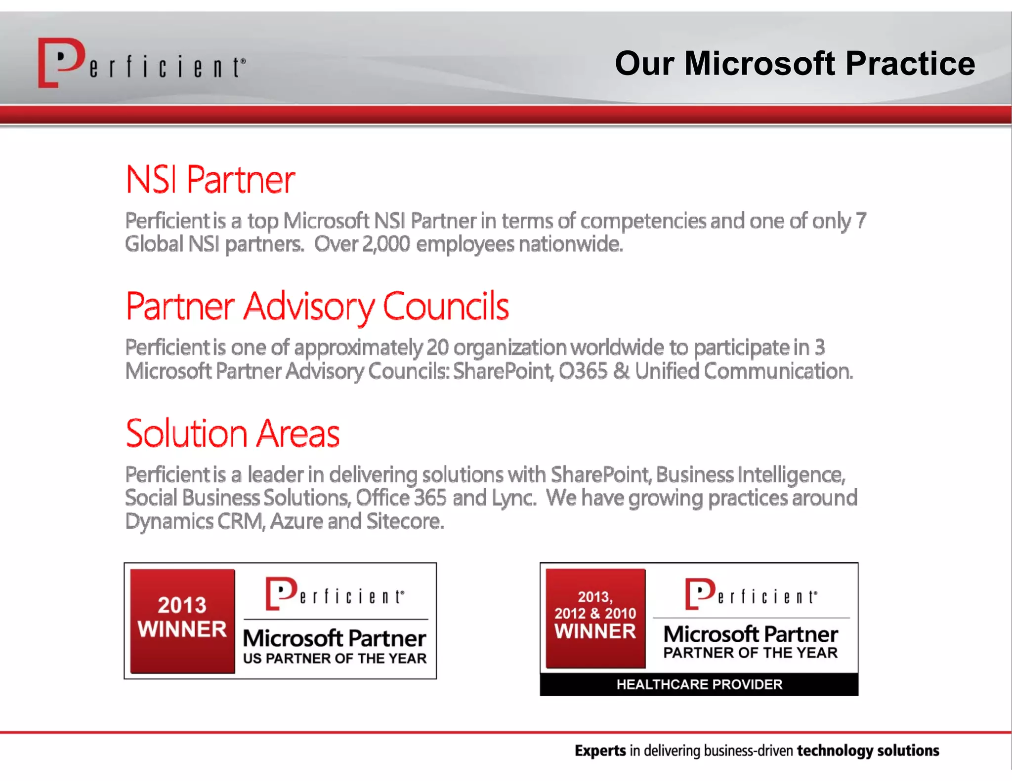 Our Microsoft Practice

 