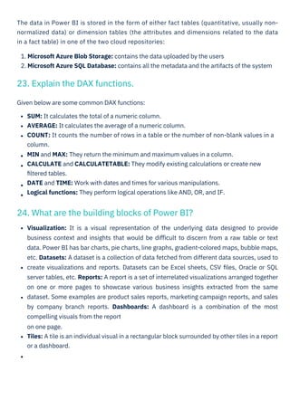 Power BI Interview Questions PDF By ScholarHat | PDF