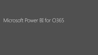 Microsoft Power BI for O365  