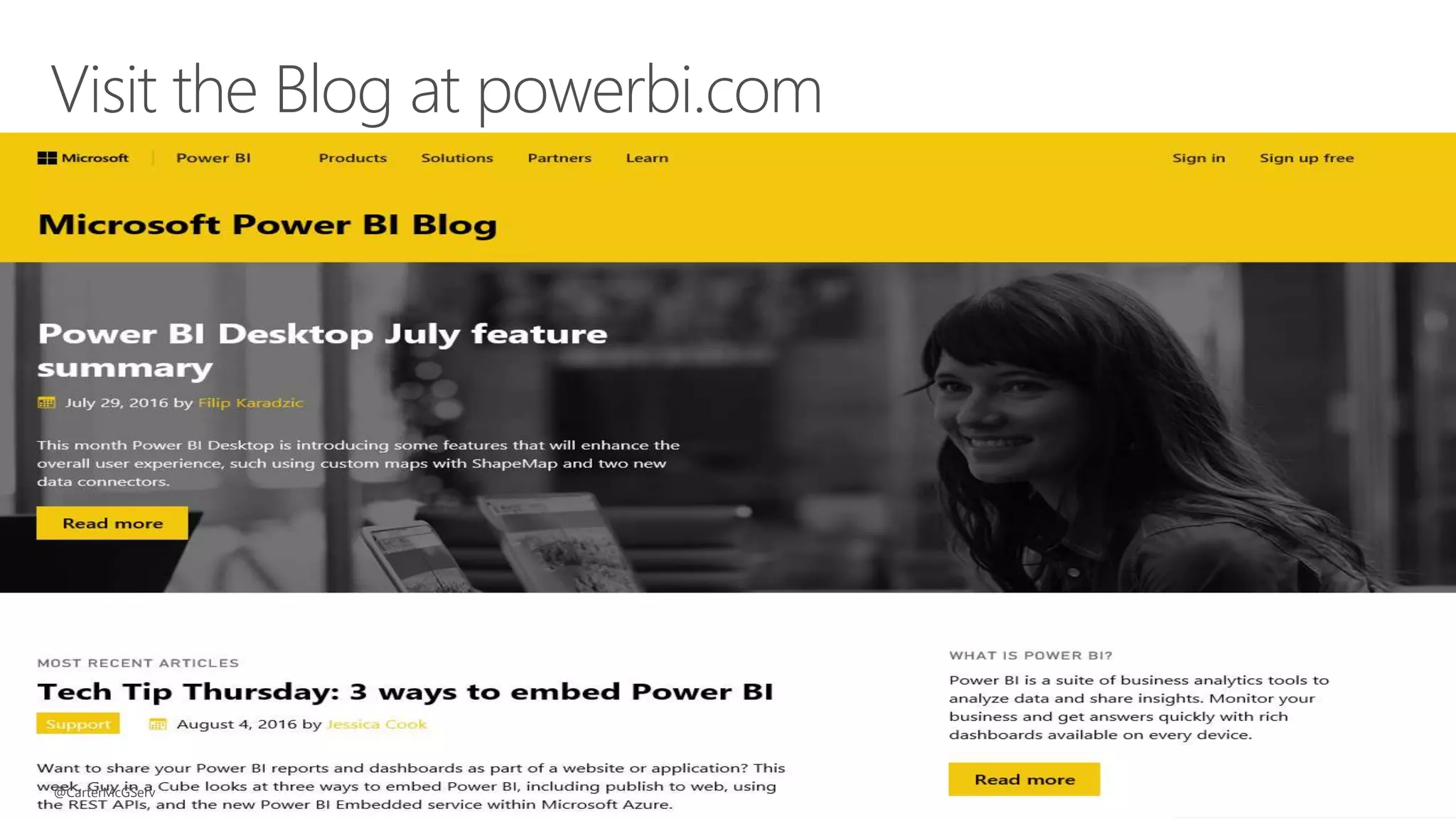 36
Visit the Blog at powerbi.com
@CarterMcGServ
 