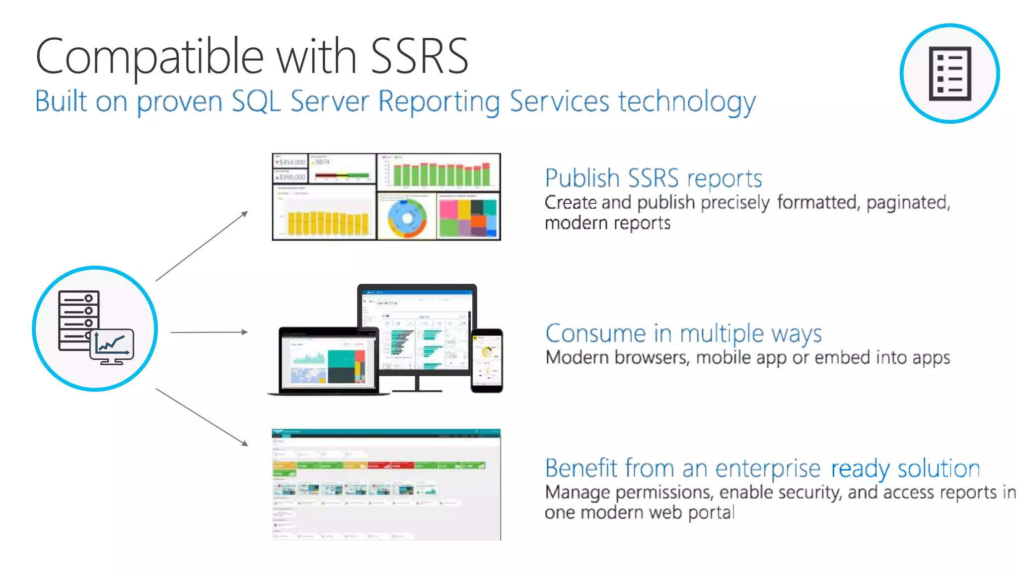 Compatible with SSRS
 