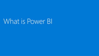 What is Power BI
 
