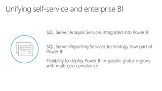 Unifying self-service and enterprise BI
 