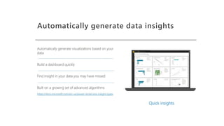 Automatically generate data insights
 