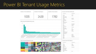 Power BI Tenant Usage Metrics
 