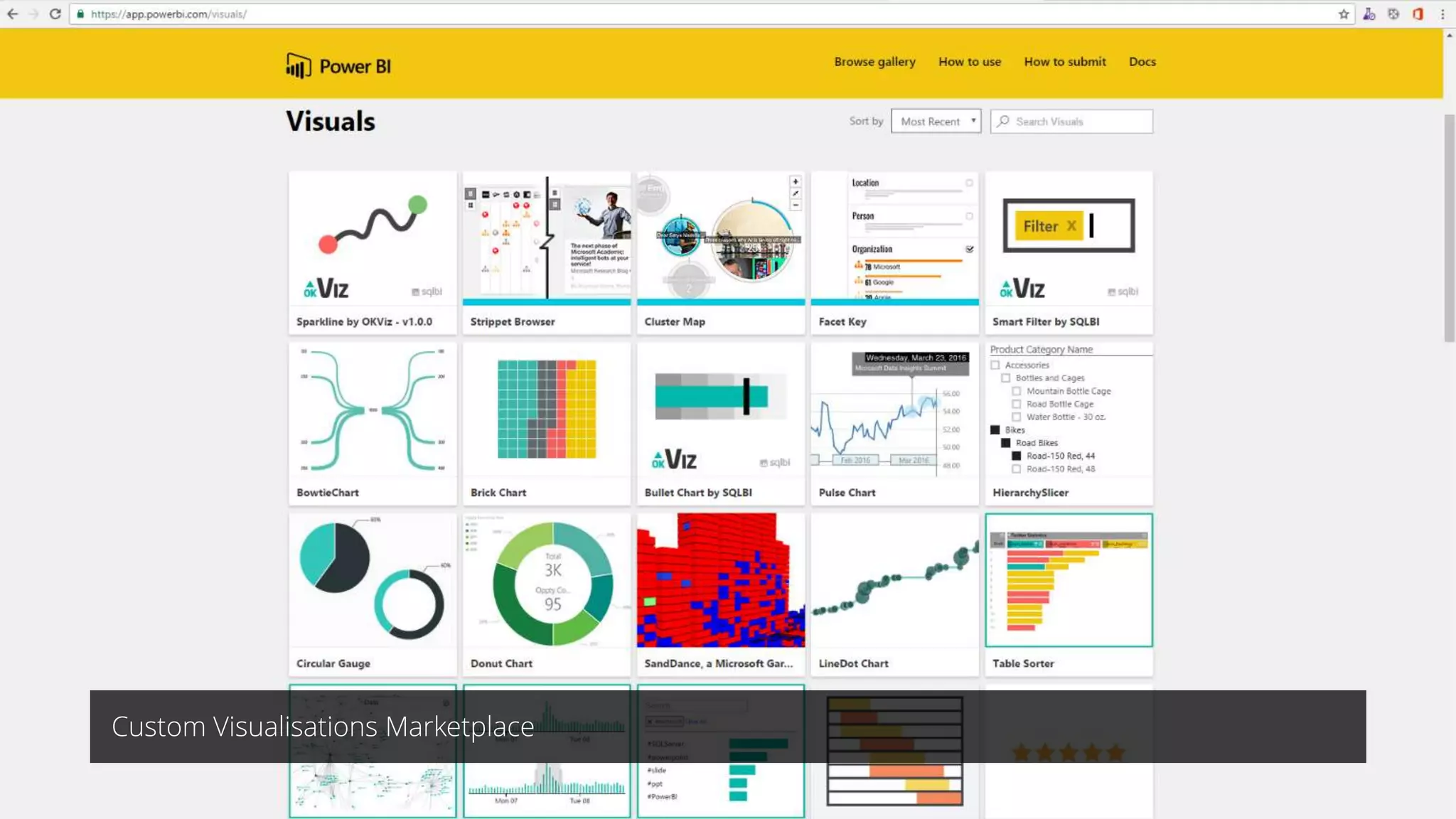 Custom Visualisations Marketplace
 