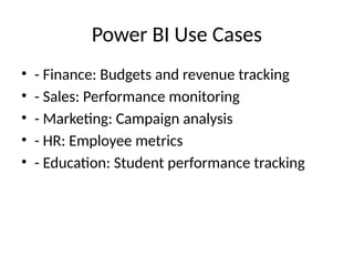 Power BI - The future of Data Presentation and Visualizations | PPTX