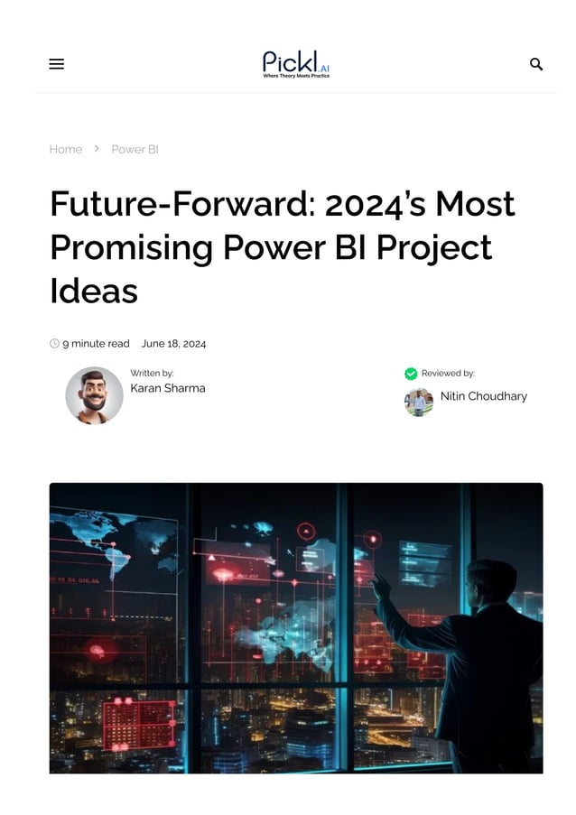 Most Promising Power BI Project Ideas for Success PDF