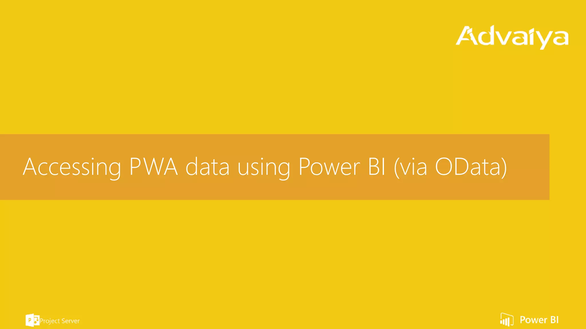 Accessing PWA data using Power BI (via OData)
 