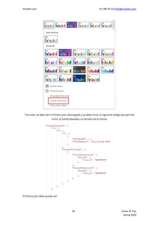 Stratebi.com 91.788.34.10 (Info@stratebi.com)
36 Power BI Tips
Spring 2020
 
