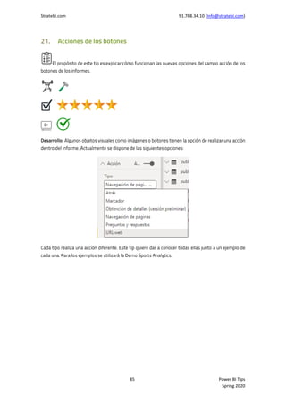 Stratebi.com 91.788.34.10 (Info@stratebi.com)
85 Power BI Tips
Spring 2020
 