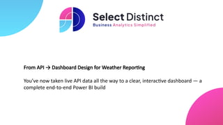 From API to Dashboard: Create a Live Weather Report in Power BI | PPTX