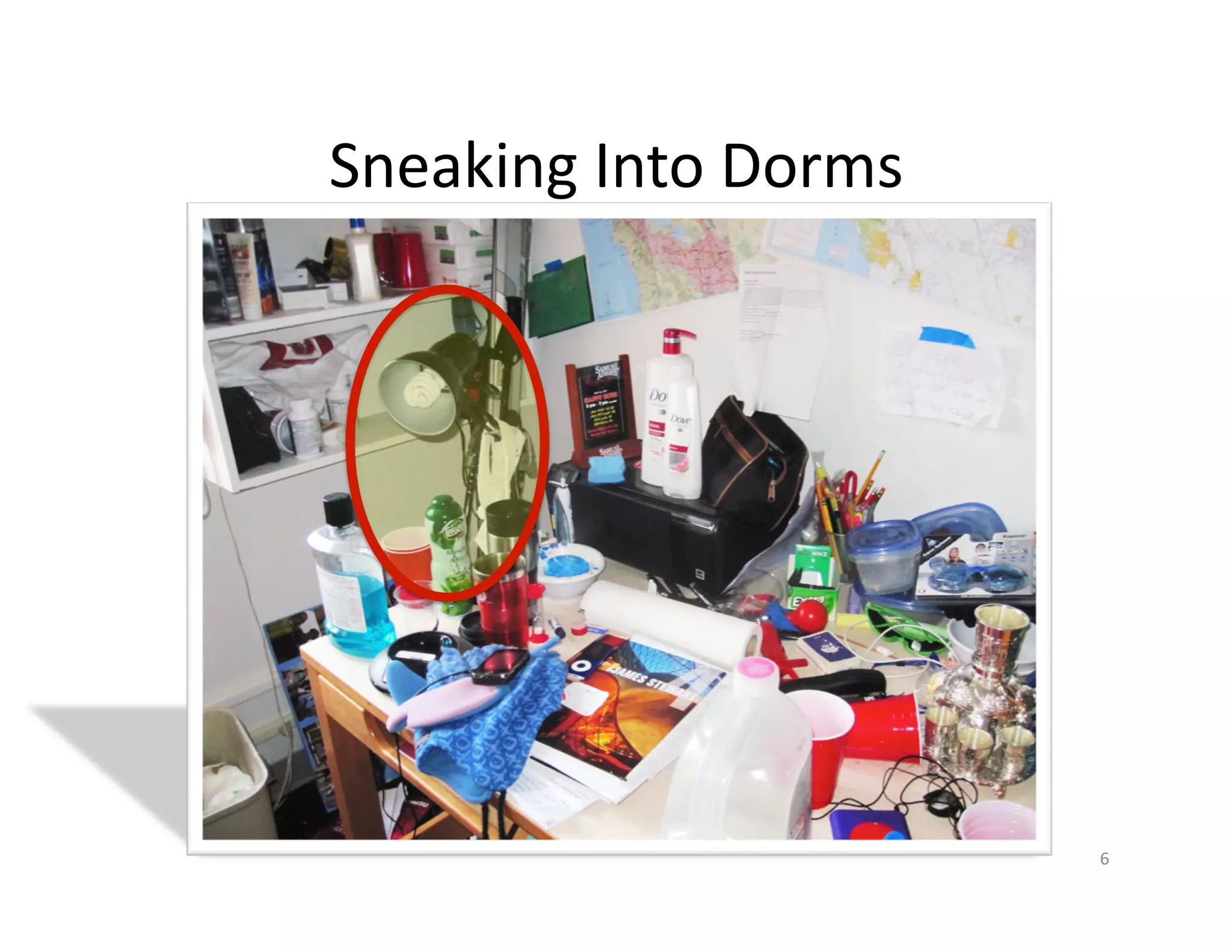 Sneaking	
  Into	
  Dorms	
  




                                6	
  
 