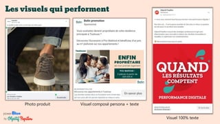 powerBlue
by
Les visuels qui performent
Visuel 100% texte
Photo produit Visuel composé persona + texte
 