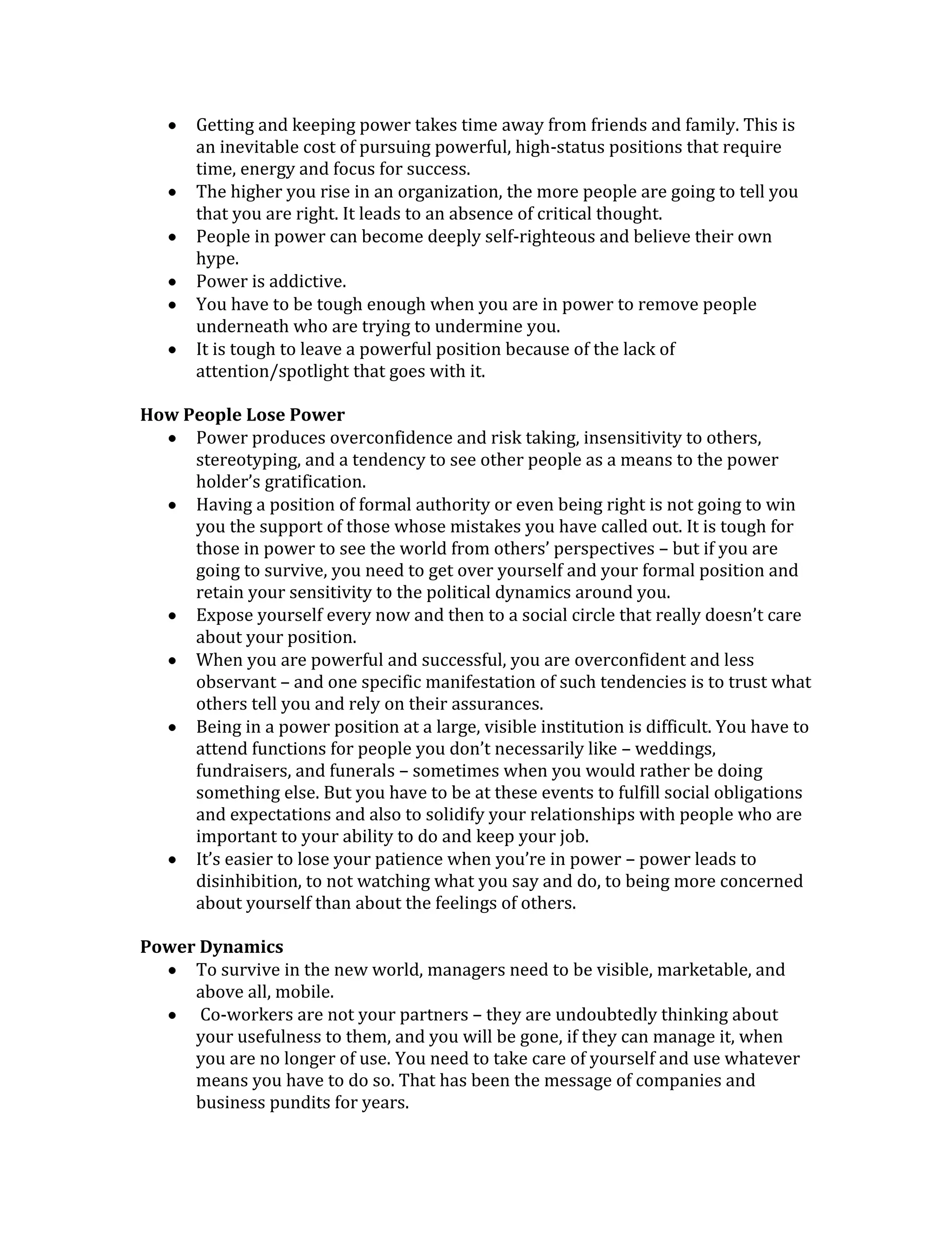 Get over yourself and beyond your concerns with self-image, or, for that matter, the perception others have of you. Others aren’t worrying or thinking about you that much anyway! They are mostly concerned with themselves.Politics vs. Performance<br />People who had more political skill received higher performance evaluations and were rated as more effective leaders.