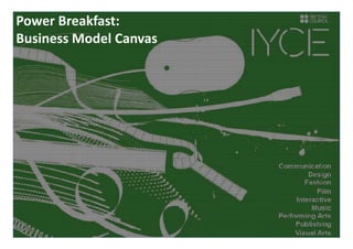 Power Breakfast:
Business Model Canvas
 