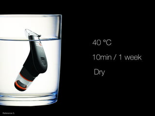40 °C
Dry
10min / 1 week
Reference 5.
 