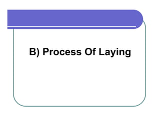 B) Process Of Laying
 