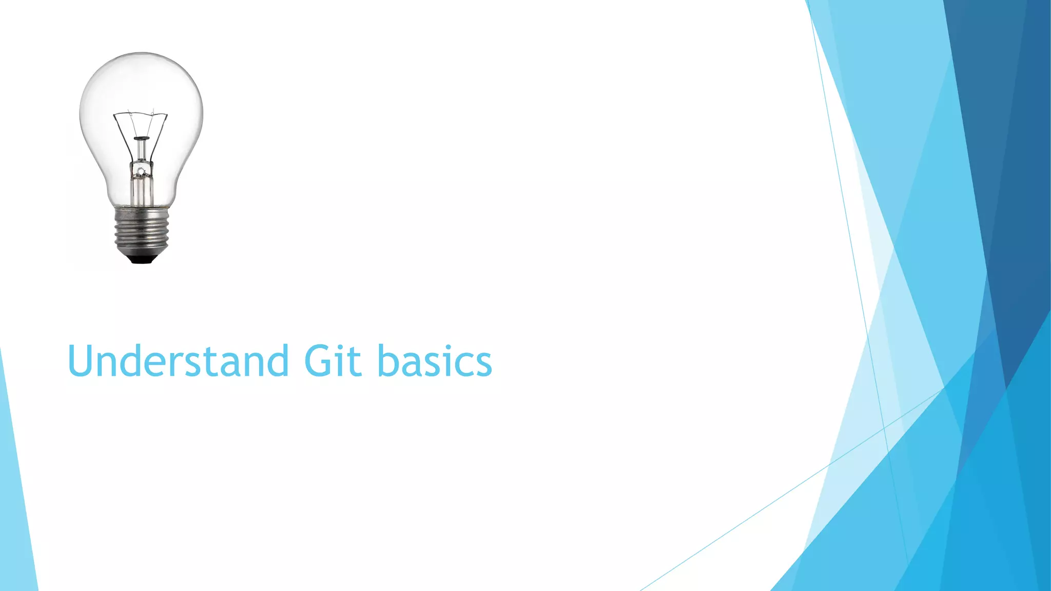 Understand Git basics
 