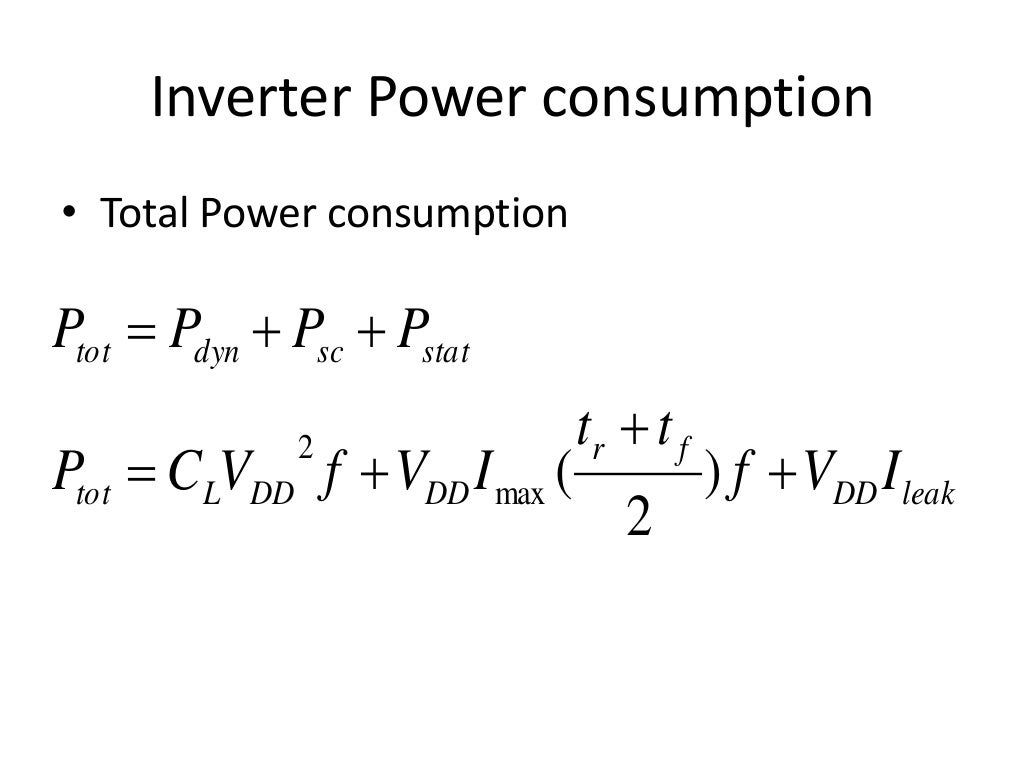 Power consumption