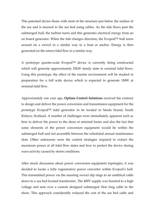 Power conversion system design for tidal stream generator by Oceanflow ...
