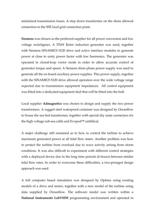 Power conversion system design for tidal stream generator by Oceanflow ...