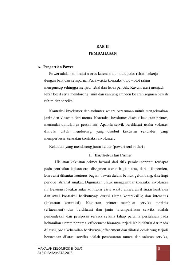 Power dalam proses persalinan