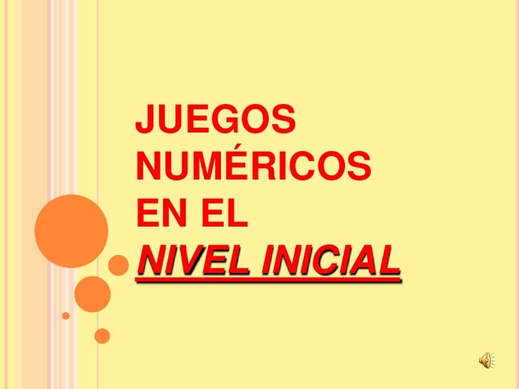 Juegos Numericos En El Nivel Inicial