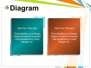 Diagram
Add Your Title here
ThemeGallery is a Design
Digital Content & Contents
mall developed by Guild
Design Inc.
Add Your Title here
ThemeGallery is a Design
Digital Content & Contents
mall developed by Guild
Design Inc.
Add Your Title here
ThemeGallery is a Design
Digital Content & Contents
mall developed by Guild
Design Inc.
Add Your Title here
ThemeGallery is a Design
Digital Content & Contents
mall developed by Guild
Design Inc.
 
