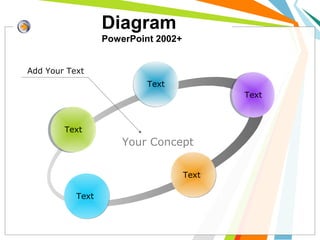 Diagram
PowerPoint 2002+
Your Concept
Add Your Text
Text
Text
Text
Text
Text
 