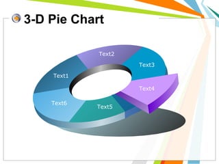 3-D Pie Chart
Text1
Text2
Text3
Text4
Text5
Text6
 