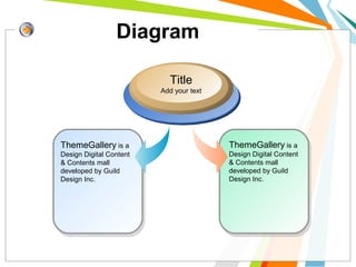 Diagram
ThemeGallery is a
Design Digital Content
& Contents mall
developed by Guild
Design Inc.
ThemeGallery is a
Design Digital Content
& Contents mall
developed by Guild
Design Inc.
Title
Add your text
 