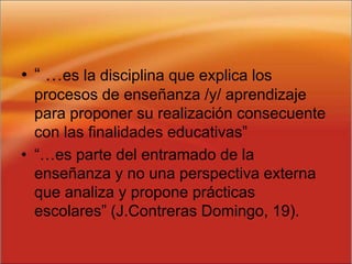 Power didactica y curriculum