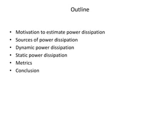 Power Dissipation Cmos Pptx
