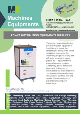 Power Distribution Equipments Suppliers