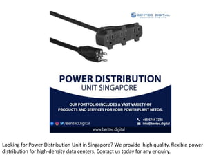 Looking for Power Distribution Unit in Singapore? We provide high quality, flexible power
distribution for high-density data centers. Contact us today for any enquiry.
 