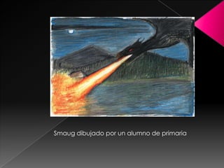 Smaug dibujado por un alumno de primaria
 