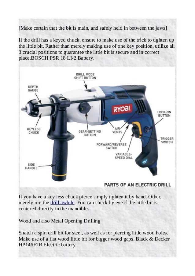 Power drill tips and tricks