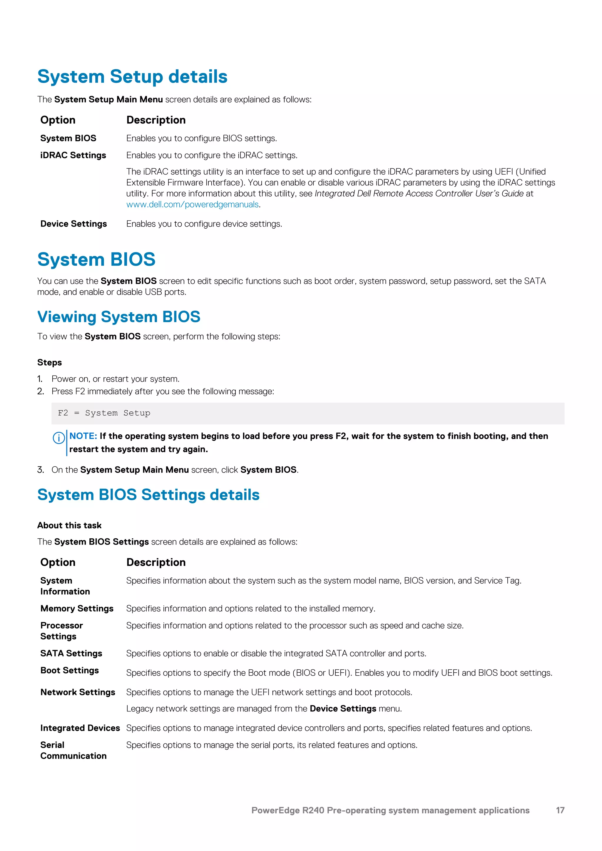 Dell EMC PowerEdge R240 Installation and Service Manual | PDF